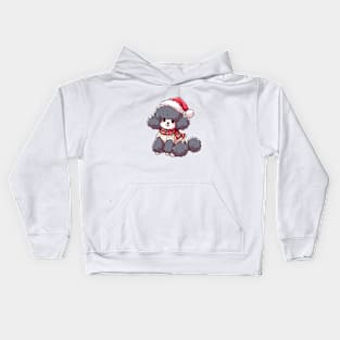 Cute Christmas Poodle Kids Hoodie